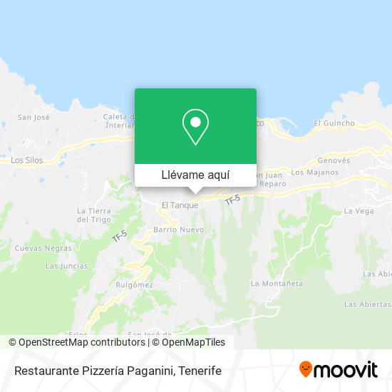 Mapa Restaurante Pizzería Paganini