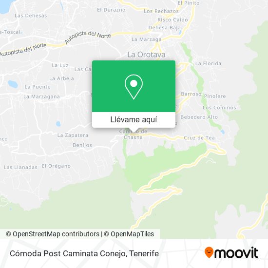 Mapa Cómoda Post Caminata Conejo