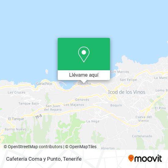 Mapa Cafetería Coma y Punto