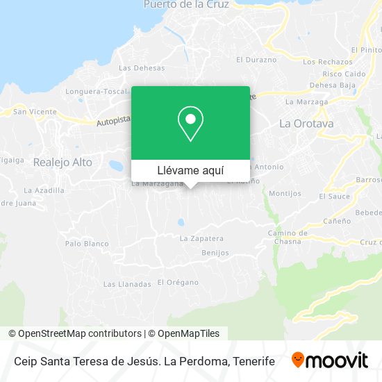 Mapa Ceip Santa Teresa de Jesús. La Perdoma