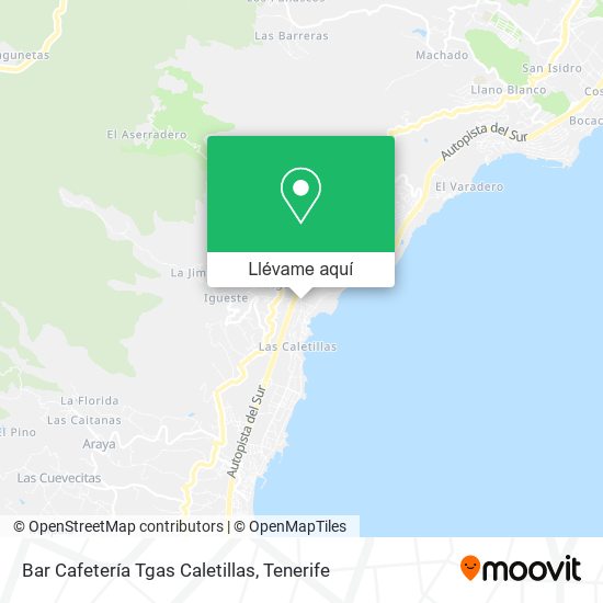 Mapa Bar Cafetería Tgas Caletillas