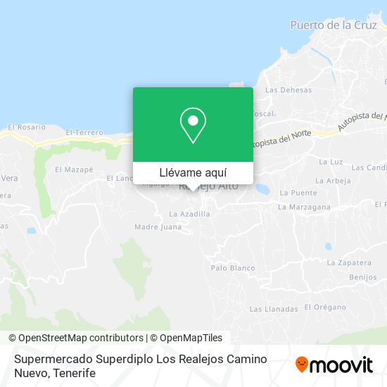 Mapa Supermercado Superdiplo Los Realejos Camino Nuevo