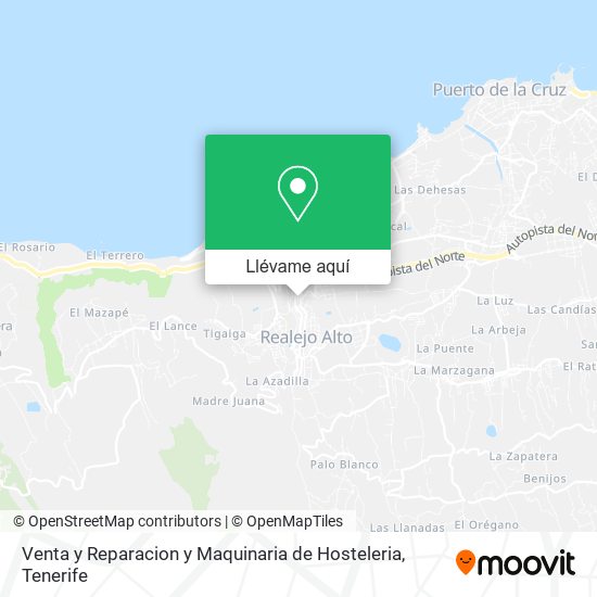 Mapa Venta y Reparacion y Maquinaria de Hosteleria