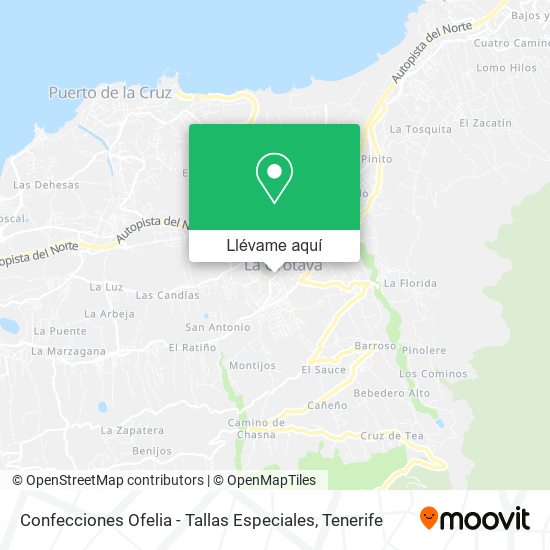 Mapa Confecciones Ofelia - Tallas Especiales