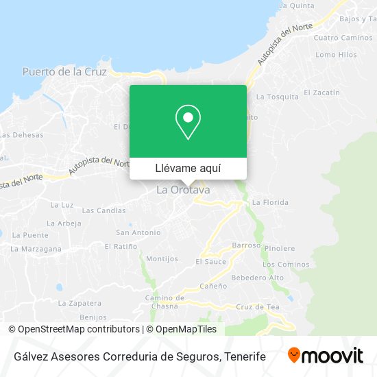 Mapa Gálvez Asesores Correduria de Seguros