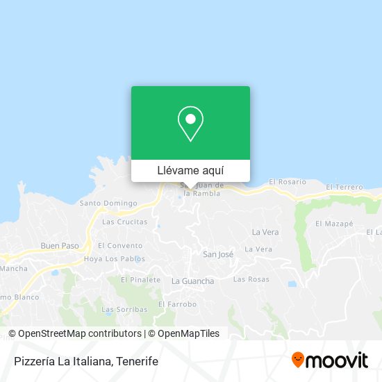 Mapa Pizzería La Italiana