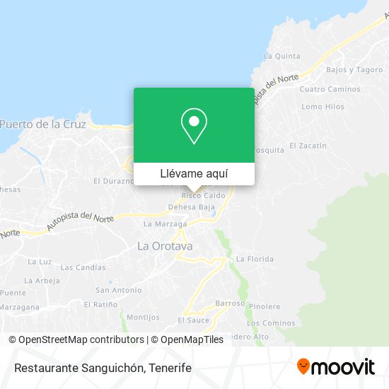 Mapa Restaurante Sanguichón