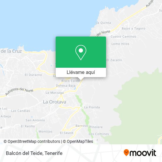 Mapa Balcón del Teide