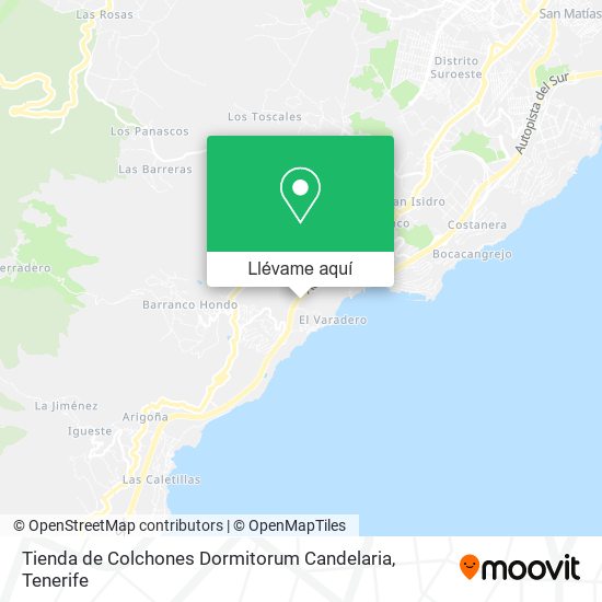 Mapa Tienda de Colchones Dormitorum Candelaria