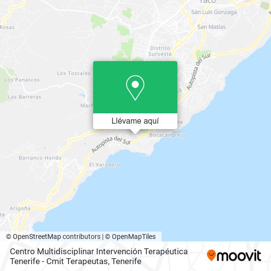 Mapa Centro Multidisciplinar Intervención Terapéutica Tenerife - Cmit Terapeutas