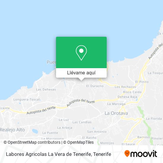 Mapa Labores Agricolas La Vera de Tenerife
