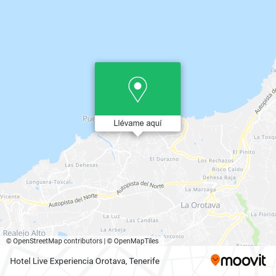 Mapa Hotel Live Experiencia Orotava