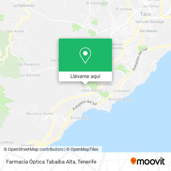 Mapa Farmacia Óptica Tabaiba Alta