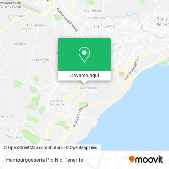 Mapa Hamburguesería Pic Nic