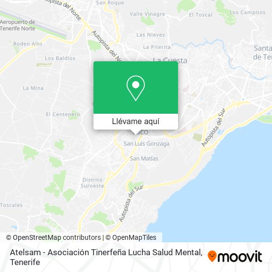 Mapa Atelsam - Asociación Tinerfeña Lucha Salud Mental