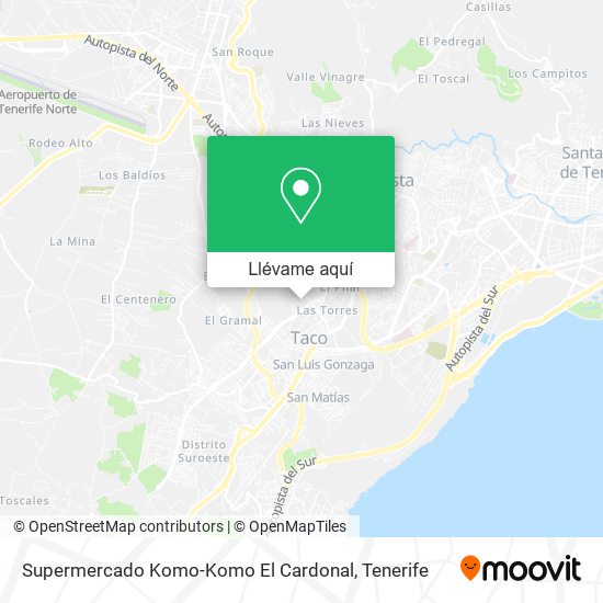 Mapa Supermercado Komo-Komo El Cardonal