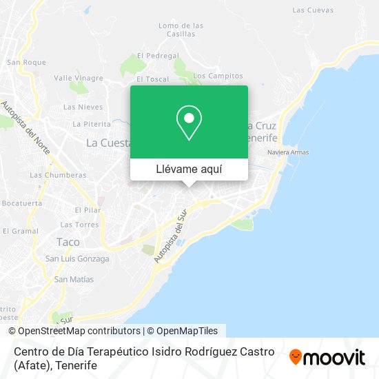 Mapa Centro de Día Terapéutico Isidro Rodríguez Castro (Afate)