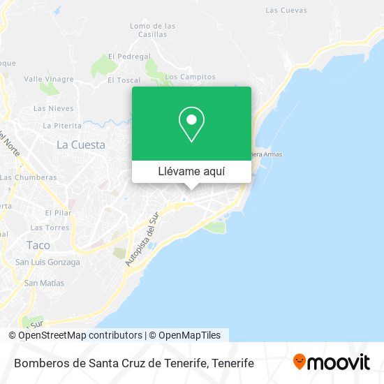 Mapa Bomberos de Santa Cruz de Tenerife