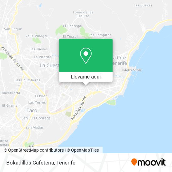 Mapa Bokadillos Cafetería