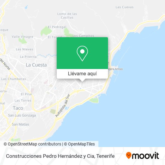 Mapa Construcciones Pedro Hernández y Cia