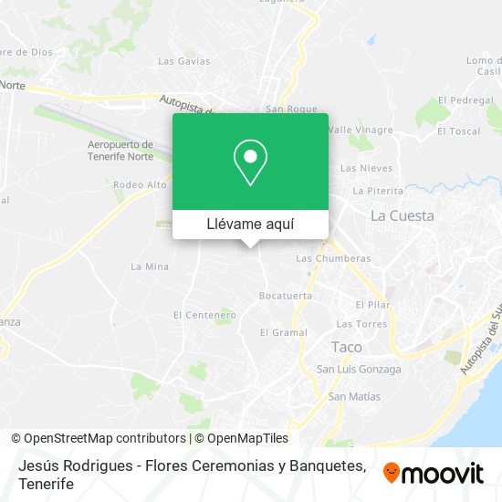 Mapa Jesús Rodrigues - Flores Ceremonias y Banquetes