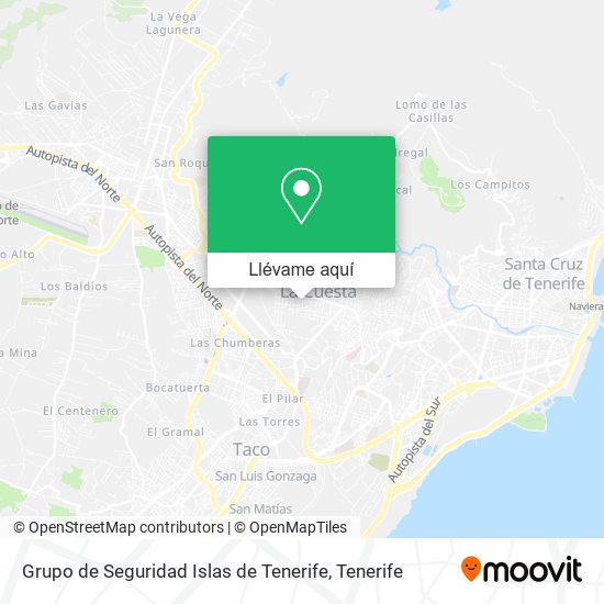 Mapa Grupo de Seguridad Islas de Tenerife