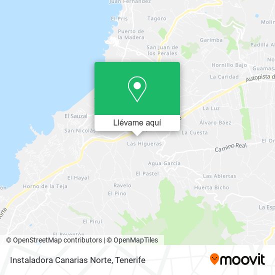 Mapa Instaladora Canarias Norte