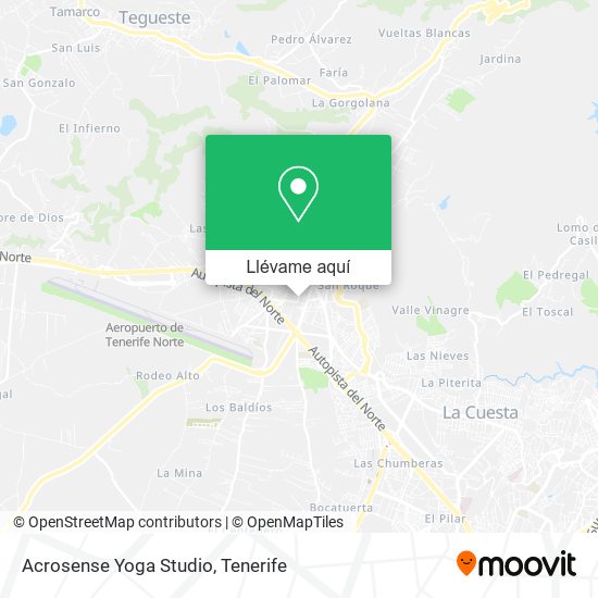 Mapa Acrosense Yoga Studio