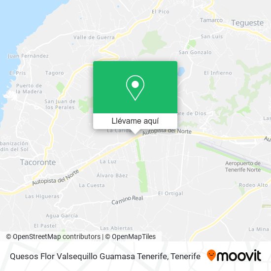 Mapa Quesos Flor Valsequillo Guamasa Tenerife