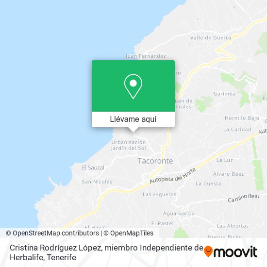 Mapa Cristina Rodríguez López, miembro Independiente de Herbalife