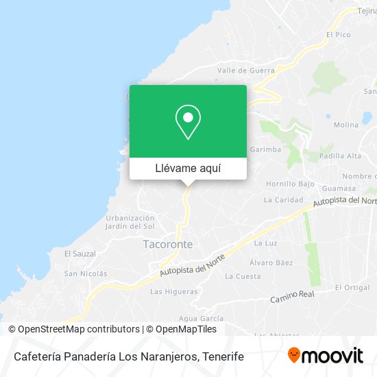 Mapa Cafetería Panadería Los Naranjeros