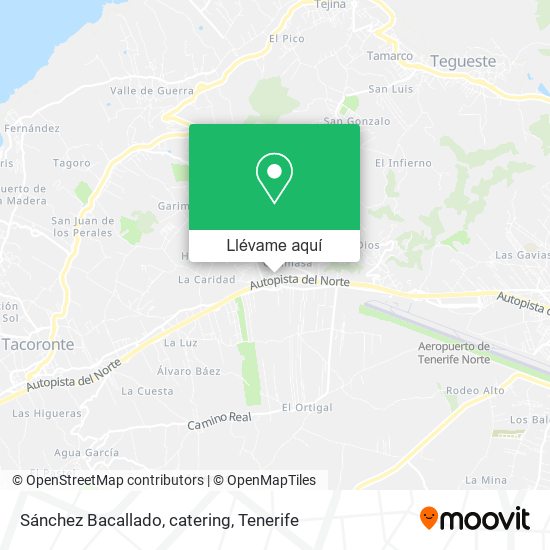 Mapa Sánchez Bacallado, catering