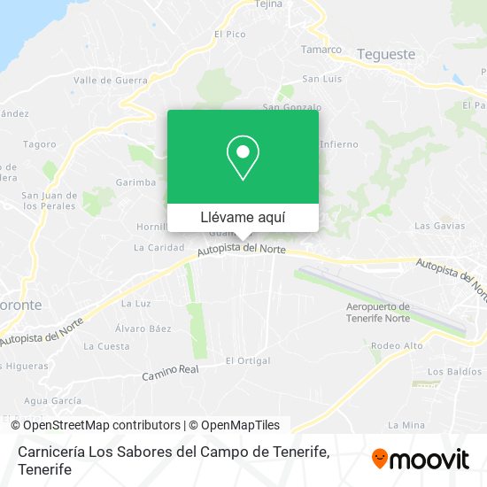 Mapa Carnicería Los Sabores del Campo de Tenerife