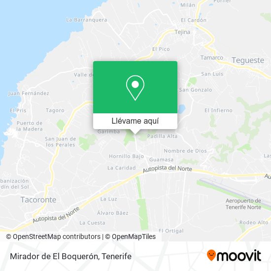 Mapa Mirador de El Boquerón