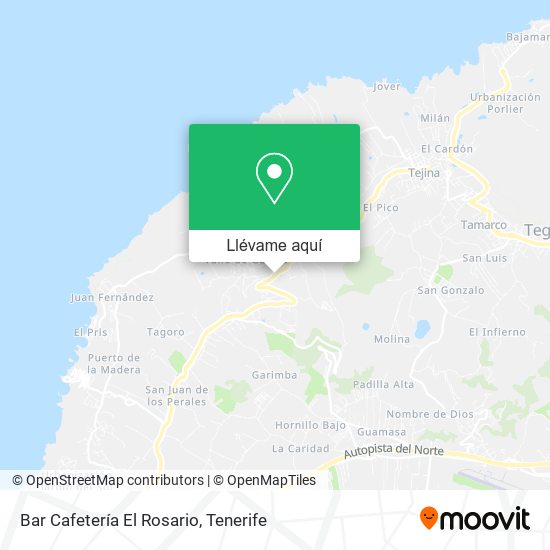 Mapa Bar Cafetería El Rosario
