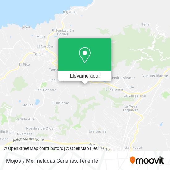 Mapa Mojos y Mermeladas Canarias