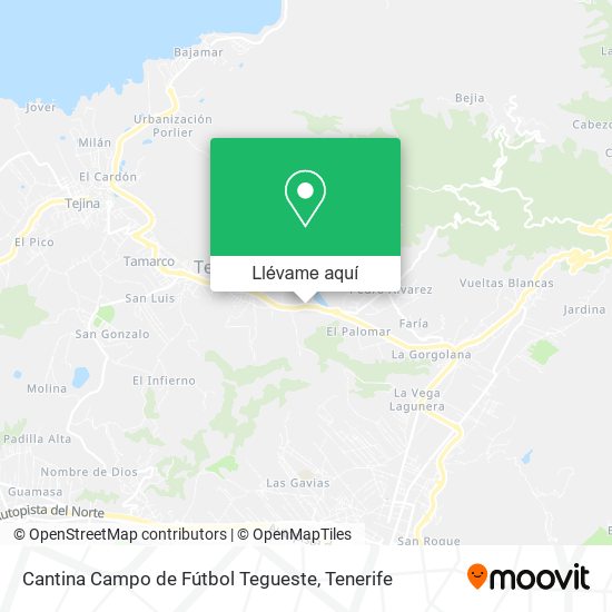Mapa Cantina Campo de Fútbol Tegueste