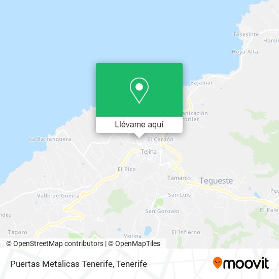 Mapa Puertas Metalicas Tenerife