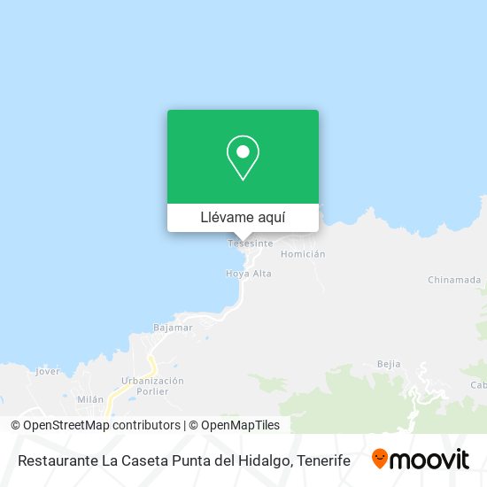 Mapa Restaurante La Caseta Punta del Hidalgo