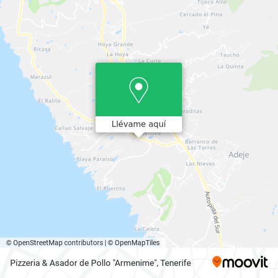 Mapa Pizzeria & Asador de Pollo "Armenime"