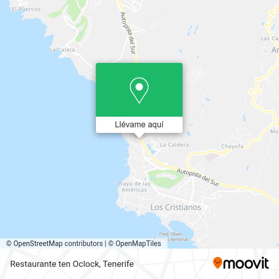Mapa Restaurante ten Oclock