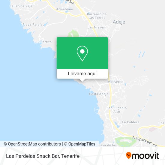 Mapa Las Pardelas Snack Bar