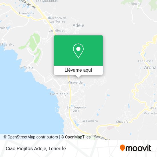 Mapa Ciao Piojitos Adeje