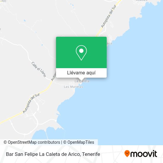 Mapa Bar San Felipe La Caleta de Arico