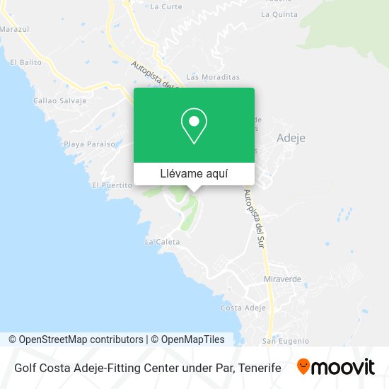 Mapa Golf Costa Adeje-Fitting Center under Par
