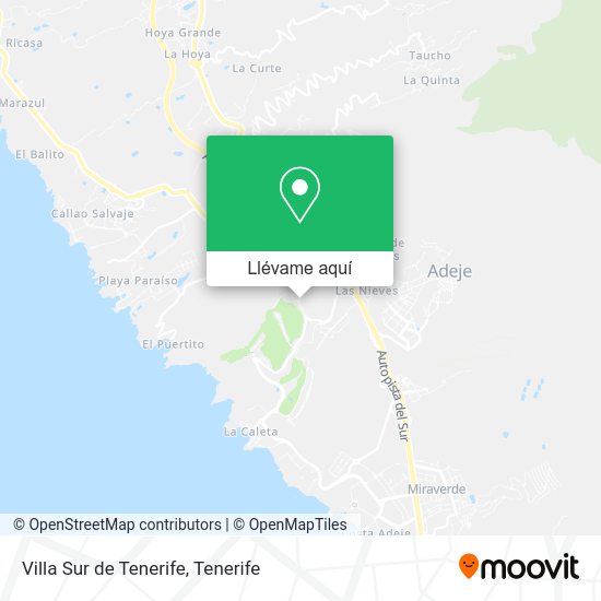 Mapa Villa Sur de Tenerife