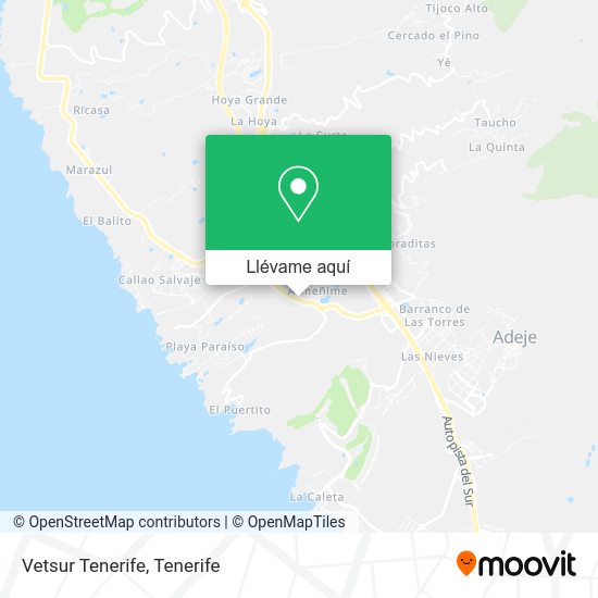 Mapa Vetsur Tenerife