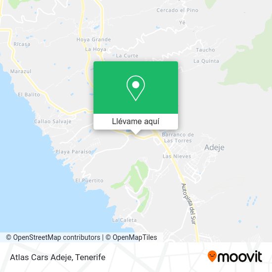 Mapa Atlas Cars Adeje