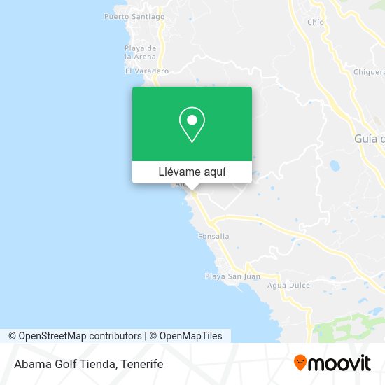 Mapa Abama Golf Tienda