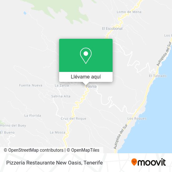 Mapa Pizzería Restaurante New Oasis